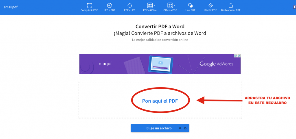 Convertir PDF a word