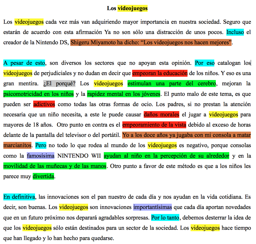 Ejemplo De Texto Argumentativo Con Una Tesis